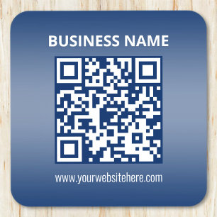 Posavasos Código QR Gradiente Azul (o cualquier color)