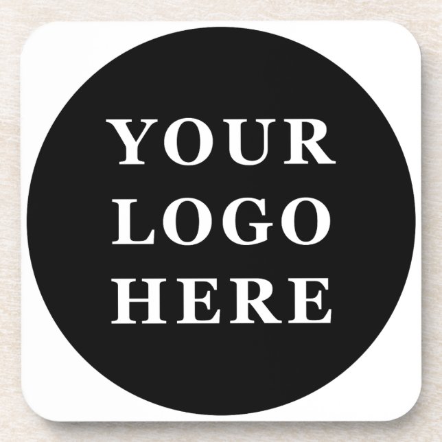 Posavasos Código QR negro elegante y elegante (Frente)