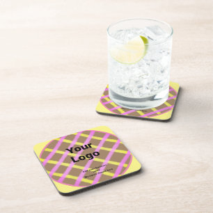 Posavasos Código QR personalizado simple agrega tu nombre lo