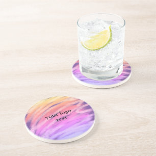 Posavasos Código QR personalizado simple añade tu nombre log