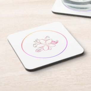 Posavasos Código QR personalizado simple añade tu nombre log