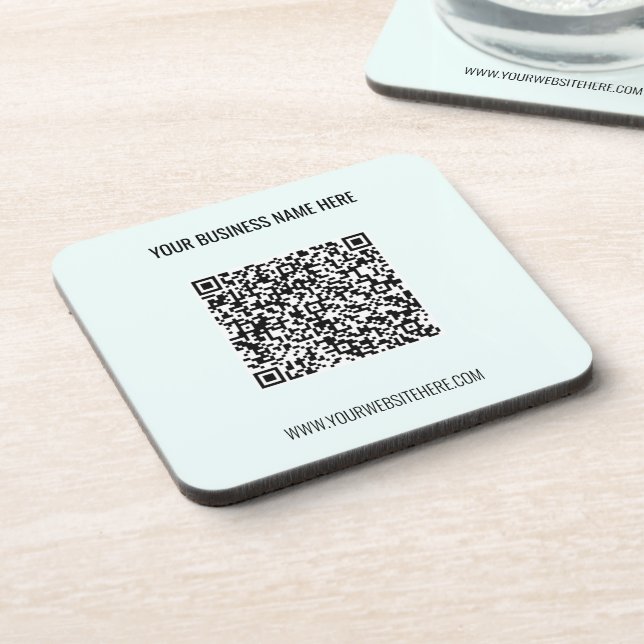 Posavasos Código QR y texto Personalizado profesional person (Lado Izquierdo)