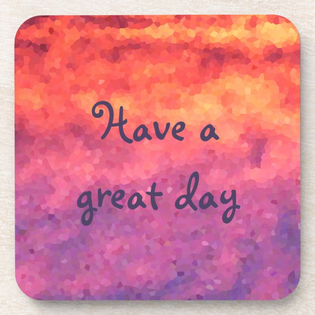 Posavasos Coffee Mug Coaster, una abstracta, moderna, colori (Frente)