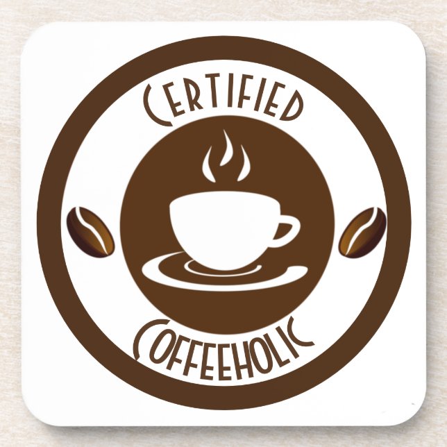 Posavasos CoffeeHolic Stamp Classic certificado (Frente)