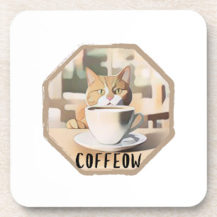 Posavasos Coffeow Busy Cute Cat
