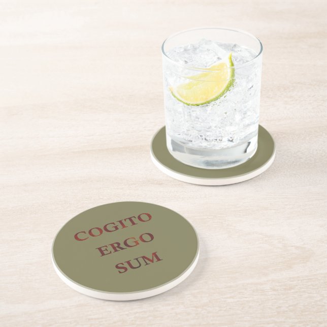 Posavasos Cogito ergo sum (Lado)