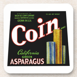 Posavasos Coin California Asparagus Label