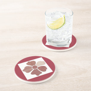 Posavasos Coincidir con cualquier flor de color de tela fals