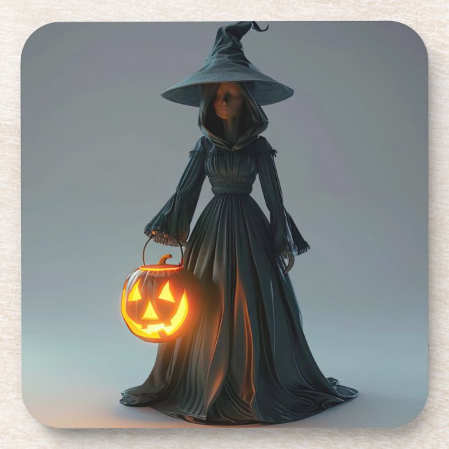 Posavasos Cojín de brujas jack-o-lantern (Frente)