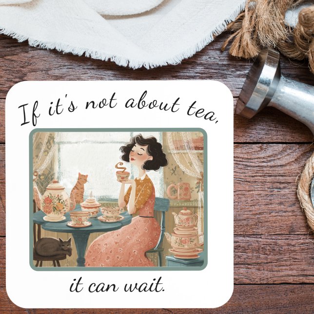 Posavasos Cojín de plástico duro de estilo retro (Plastic coaster front)