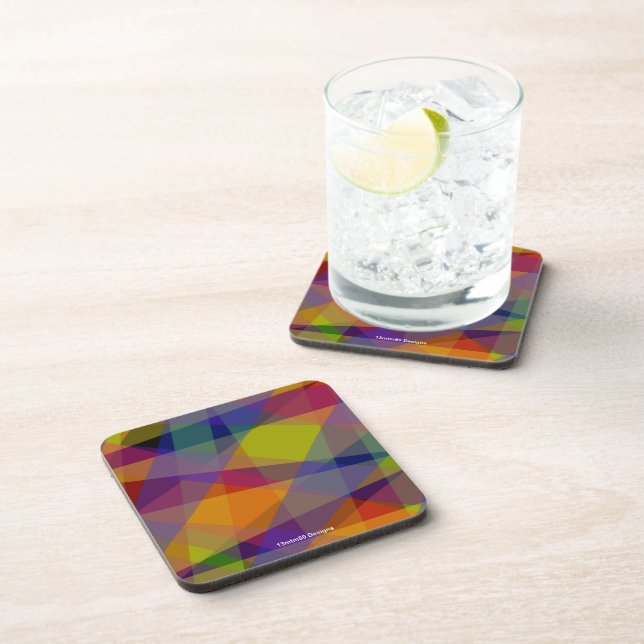 Posavasos Cojín de plástico - Geométrico Oscuro (Lado Derecho)