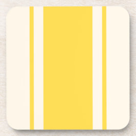 Posavasos Cojín de raya costera - Amarillo y crema
