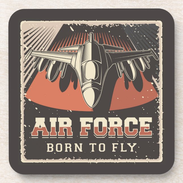 Posavasos Cojín decorativo de la Fuerza Aérea de Aviación (Frente)