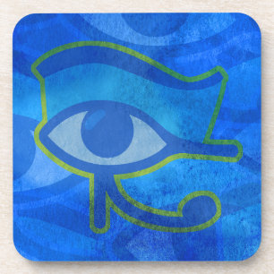 Posavasos Cojín Ojo Horus Azul