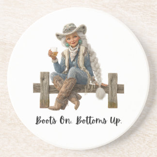Posavasos Cojin para vaso de Vaquera con Botas y Trasero Arr