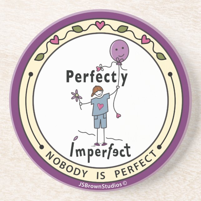 Posavasos Cojín Redondo Perfectamente Imperfecto 2A (Frente)