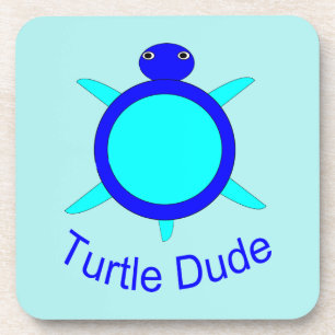 Posavasos Colas de la tortuga azul brillante