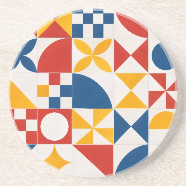 Posavasos Colección de Baldosas Decorativas Geométricas (Frente)