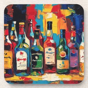 Posavasos "Colección de Botellas para Estante de Bar" (Estil