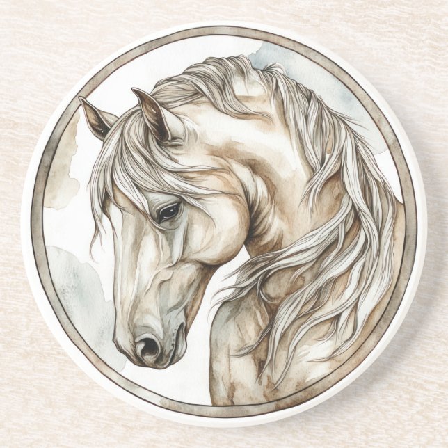 Posavasos Colección de caballos salvajes y sin tiempo (Frente)