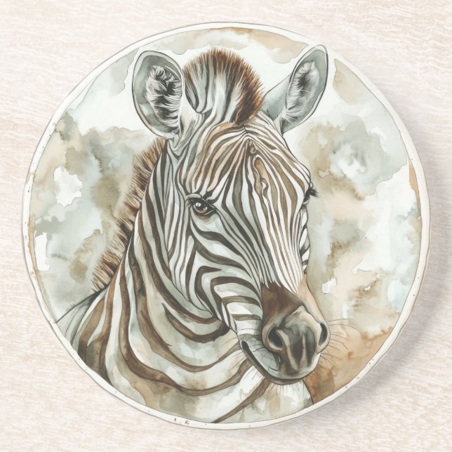 Posavasos Colección de cebra de tocino salvaje y timbre (Frente)