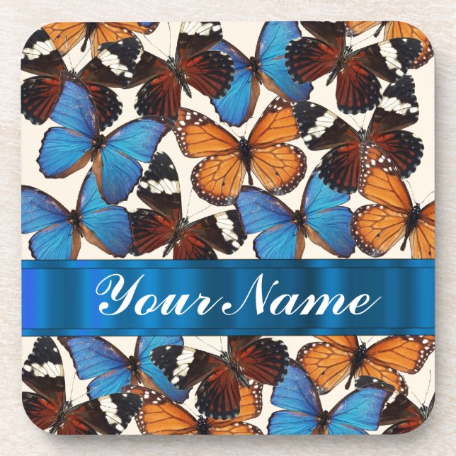 Posavasos Colección de mariposas (Frente)