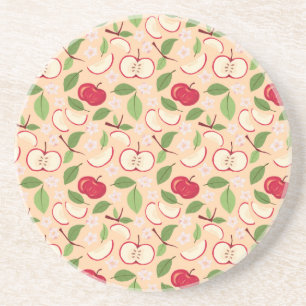 Posavasos Colección de patrones de cesta de frutas - manzana