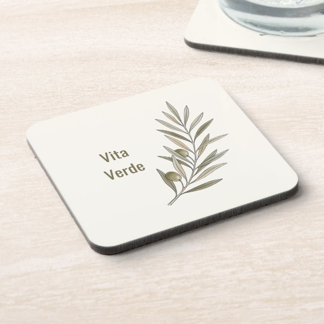 Posavasos Colección Vita Verde Beige (Lado Izquierdo)