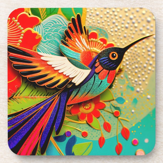 Posavasos Colibrí Ocupado (Frente)