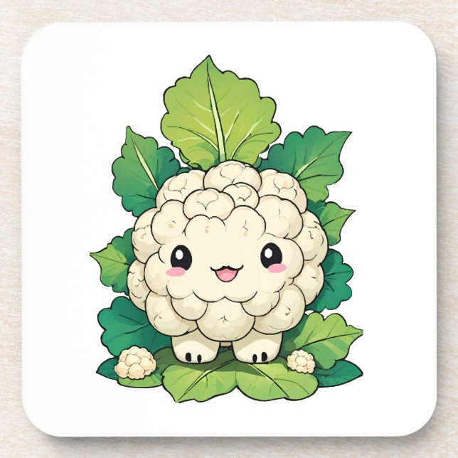 Posavasos Coliflor Kawaii (Frente)