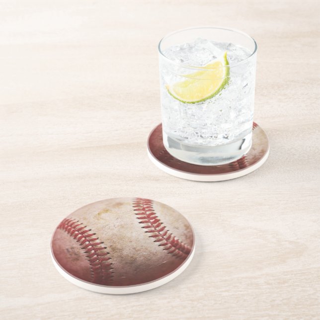 Posavasos Coliseos de arenisca redonda de béisbol (Lado)