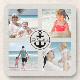 Posavasos Collage de fotos de anclaje personalizado