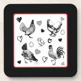Posavasos Collage de gallinas lindas