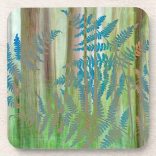 Posavasos Collage de helechos y bosque de Bracken   Seabeck,