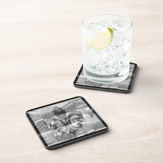 Posavasos Collage de New Orleans [práctico de costa del (Lado Derecho)