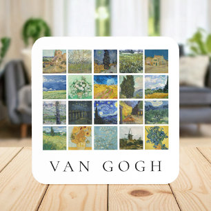 Posavasos Collage de pintura Van Gogh