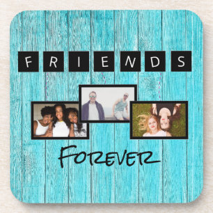 Posavasos Collage personalizado de fotos de plantillas de dí