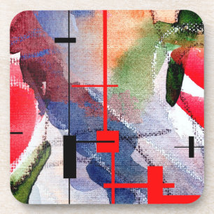 Posavasos collage, técnicas mixtas y acuarela del arte