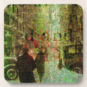 Posavasos Collage vintage de Kansas City Grunge