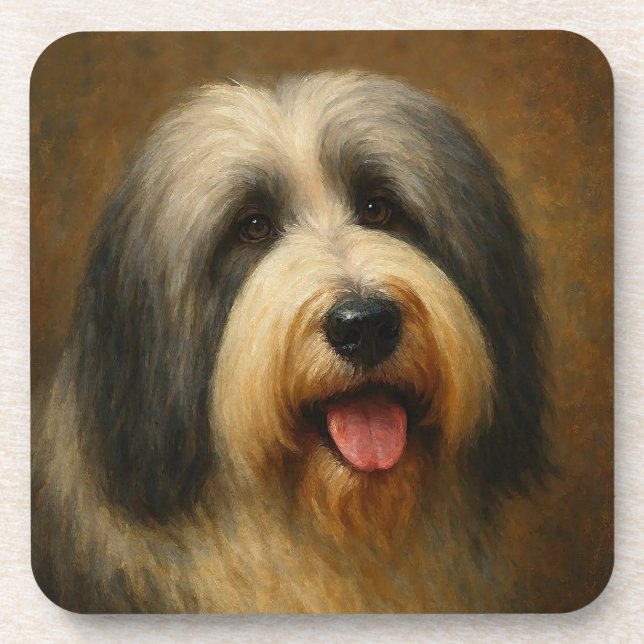 Posavasos Collie Barbudo (Frente)