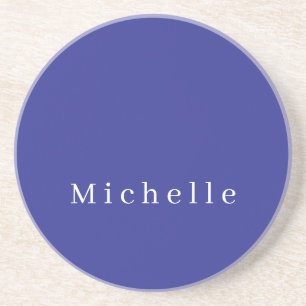 Posavasos Color Azul Profundo Plano Moderno Minimalista de N