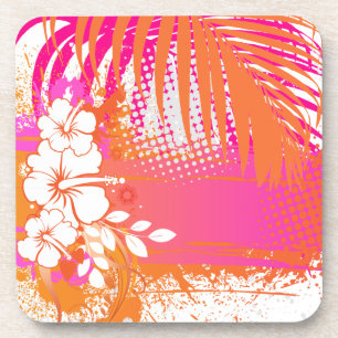 Posavasos Color de fondo de bricolaje de hibisco de PixDezin