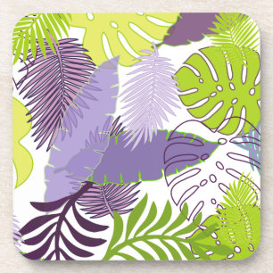 Posavasos Color de fondo personalizable de selva tropical de