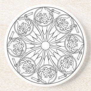 Posavasos Color del práctico de costa su propio diseño del