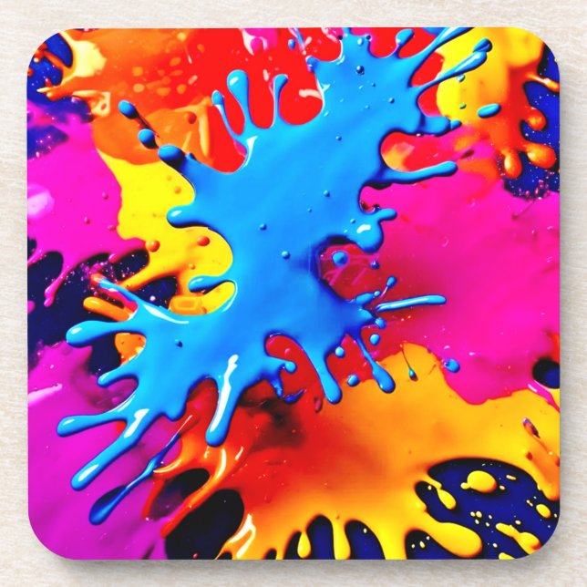 Posavasos Color intenso Splash Art (Frente)
