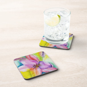 POSAVASOS COLOR NEON COLORED LILY COASTERS