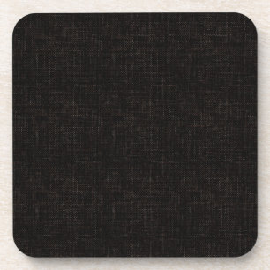 Posavasos Color sólido texturizado negro