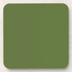 Posavasos Color Sólido Verde Oliva Oscuro