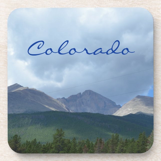 Posavasos Colorado Longs Peak Cork Coaster (Frente)