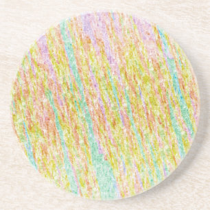 Posavasos Colores de arcoiris artísticos Scribble Pattern Co